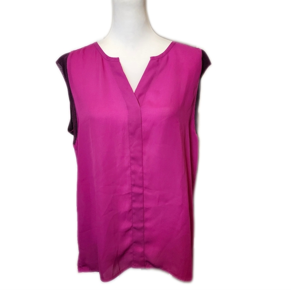 CAbi Tops - CAbi Style #5033 Magenta Campo Top, Cap Sleeves, V-neck, Size M